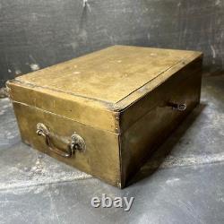 Antique Indo-Portuguese Brass Betel Box, Goa, 19th Century, Compartmented Casket