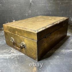 Antique Indo-Portuguese Brass Betel Box, Goa, 19th Century, Compartmented Casket