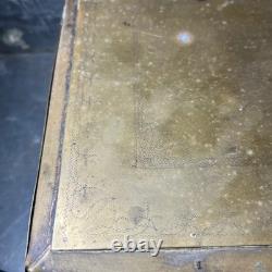 Antique Indo-Portuguese Brass Betel Box, Goa, 19th Century, Compartmented Casket