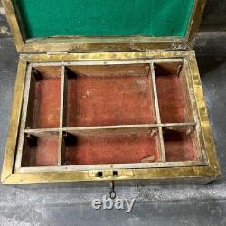 Antique Indo-Portuguese Brass Betel Box, Goa, 19th Century, Compartmented Casket