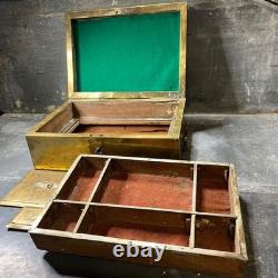 Antique Indo-Portuguese Brass Betel Box, Goa, 19th Century, Compartmented Casket