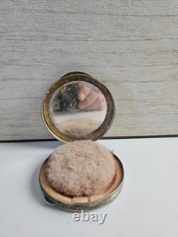 Antique Italian Silver and Enamel Powder Compact
