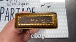 Antique Leather Sealing Set Case with Inlaid First Name, 19th Century