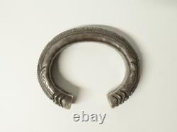 Antique Miao silver bracelet decorated with bells inside, China, Qing dynasty, 19th–20th century