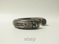 Antique Miao silver bracelet decorated with bells inside, China, Qing dynasty, 19th–20th century