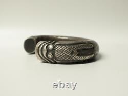 Antique Miao silver bracelet decorated with bells inside, China, Qing dynasty, 19th–20th century
