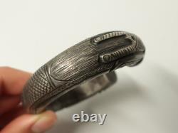 Antique Miao silver bracelet decorated with bells inside, China, Qing dynasty, 19th–20th century