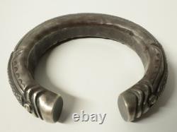 Antique Miao silver bracelet decorated with bells inside, China, Qing dynasty, 19th–20th century