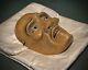 Antique Noh Mask Japanese Meiji Theater Hand-carved Wooden Signed