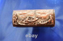 Antique Pyrogenic Brass and Copper Match Holder