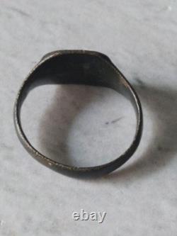Antique Roman Bronze Ring from the 1st to 3rd Century AD, Protection