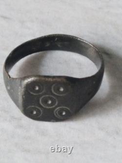 Antique Roman Bronze Ring from the 1st to 3rd Century AD, Protection