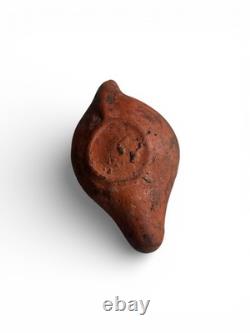 Antique Roman Oil Lamp in Terracotta