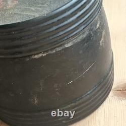 Antique Russian Lacquer Box 19th Century Troika Scene 12x12cm Silver Interior