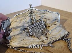 Antique Russian Women's Silver 0.800 277g Neoclassical Ball Bag