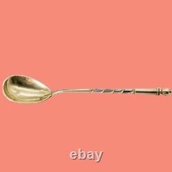 Antique Russian solid silver caviar spoon with Odessa Kiev assay marks