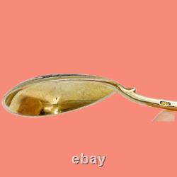 Antique Russian solid silver caviar spoon with Odessa Kiev assay marks