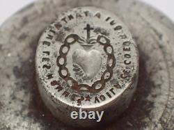 Antique Sacred Heart Religious Medal Die/Mold