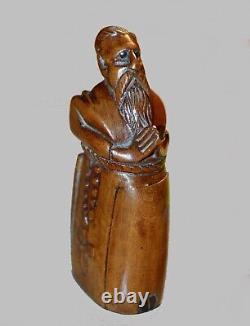 Antique Snuffbox of the Lubricious Monk, Popular Art 18th Century