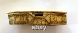 Antique Snuffbox with Engraved Patronymic. 19th Century Folk Art