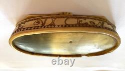 Antique Snuffbox with Engraved Patronymic. 19th Century Folk Art