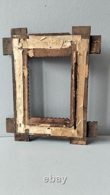 Antique Tramp Art, Carved Wooden Frame, United States, 19th Century / 1870–1940