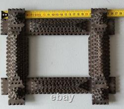 Antique Tramp Art, Carved Wooden Frame, United States, 19th Century / 1870–1940