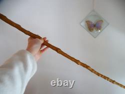 Antique Wooden Cane with Grotesque Religious Face FOLK ART 91 cm