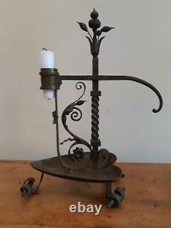 Antique Wrought Iron Candle Holder Former Candlestick Candlestick Rat Cellar Wrought Iron
