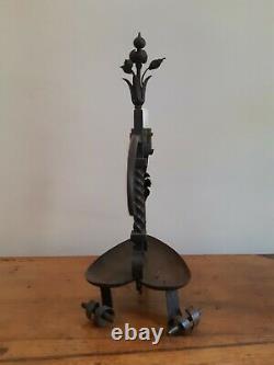 Antique Wrought Iron Candle Holder Former Candlestick Candlestick Rat Cellar Wrought Iron