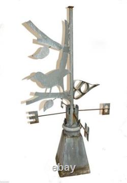 Antique Zinc Weather Vane Depicting a Magpie