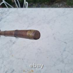 Antique bamboo root walking cane, 19th century, knobstick
