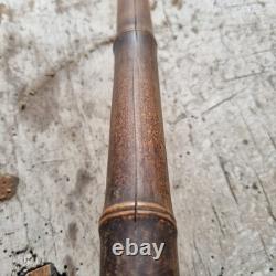 Antique bamboo root walking cane, 19th century, knobstick