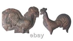 Antique church steeple rooster in the making