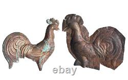 Antique church steeple rooster in the making