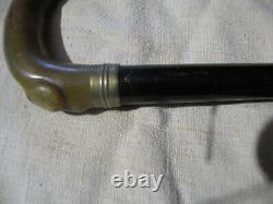 Antique collectible cane with system. A hole in the handle. Pencil holder