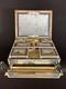 Antique Painted Work Box, Poplar Panel, Mirror, Sewing Casket, 1800