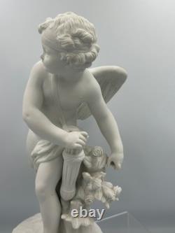Antique porcelain Cupid portrait, wings, quiver, love, Sèvres biscuit, Boizot