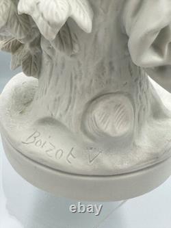 Antique porcelain Cupid portrait, wings, quiver, love, Sèvres biscuit, Boizot