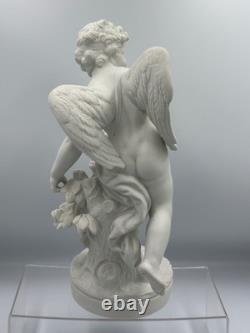Antique porcelain Cupid portrait, wings, quiver, love, Sèvres biscuit, Boizot