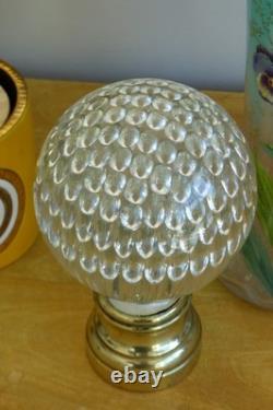 Antique stair ball. Wonderful honeycomb ball