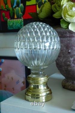 Antique stair ball. Wonderful honeycomb ball
