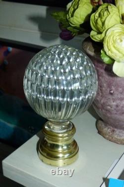 Antique stair ball. Wonderful honeycomb ball