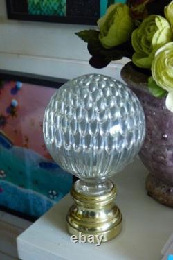 Antique stair ball. Wonderful honeycomb ball