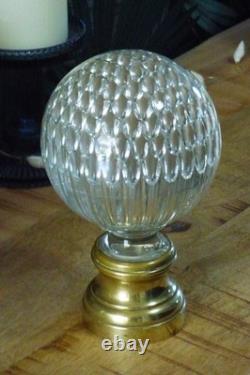 Antique stair ball. Wonderful honeycomb ball