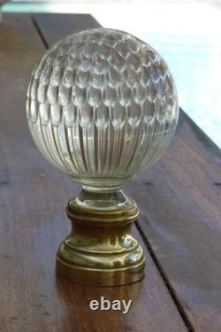Antique stair ball. Wonderful honeycomb ball