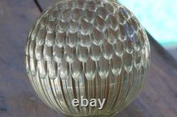 Antique stair ball. Wonderful honeycomb ball