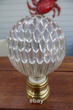 Antique stair ball. Wonderful honeycomb ball