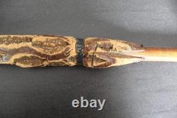 Antique trompe-l'œil umbrella cane with dog head