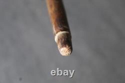 Antique trompe-l'œil umbrella cane with dog head